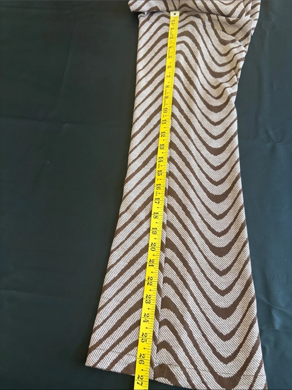 Urban Outfitters Brown Cream Chevron Wide Leg Knit Pants Size S